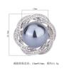Anillo de Diamante Estilo Encaje con Incrustaciones de Oro Real Chapado en Cobre y Madreperla Huabi Jewelry para Mujer 14mm
