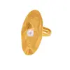 Nuevo Anillo Abierto Geométrico de Acero Inoxidable con Forma de Huella Dactilar de Miduoduo, Anillo de Dedo Ins Transfronterizo Más Vendido Joyería para Manos