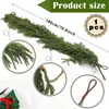 Navidad Artificial Nuofuke Goma Suave Hoja de Pino Decoración para Colgar en la Puerta del Hogar Planta Verde Colgante Anillo de Ratán Corona de Navidad Colgante de Pared