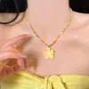 Colar com Pingente Flor Dopamina de Férias para Mulheres, Design Colorido com Contas, Acessório para Clavícula para Férias na Praia
