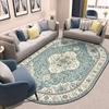 Alfombra Ovalada para Sala de Estar Estilo Persa Europeo y Americano Retro Ins Alfombrilla para Piso de Entrada de Dormitorio Alfombrilla para Pies