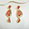 Pendientes Largos de Cristal Exagerados de Estilo Europeo y Americano, Moda de Pasarela, Pendientes Triangulares Geométricos de Gama Alta Únicos al por Mayor