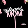 2026 Día de la Madre Feliz Decoración de Pastel Tarjeta de Corazón Acrílico Cadena de Perlas Topper Feliz Día de la Madre