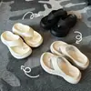 Chanclas de verano para mujer, resistentes al desgaste, de suela gruesa, antideslizantes, adecuadas para la playa, casuales de tacón alto, resistentes al olor, sandalias de dedo para exteriores para mujer