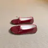 Zapatos Planos Redondos Estilo Francés con Lazo, Zapatos Planos sin Cordones para Mujer, Bailarinas Planas de Puntada Media Ultracómodas