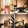 Al por mayor 500ML Adorno Difusor de Gama Alta para Interiores Aroma a Gardenia Adorno Desodorante para Baño Aromaterapia sin Llama