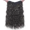 Peluca en Forma de V para Mujeres con Cabello Largo y Rizado, Ondas Grandes, Rizo de Agua, Extensiones de Cabello Esponjoso de Seda Simulada, Extensiones de Peluca, Rollitos de Huevo