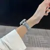 Adequado para Apple 678910 Fivela Metálica em Forma de D com Superfície de Gelo Padrão Crocodilo Pulseira de Relógio Samsung Huawei Fit4 Pulseira Xiaomi