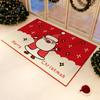 Felpudos Navideños Transfronterizos para Puerta Principal, Felpudos para Puerta de Entrada, Felpudos Resistentes a Manchas y de Fácil Cuidado, Felpudos de Terciopelo con Bucle Antideslizante para Decoración Navideña