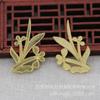 Jóias DIY Cobre Banhado a Ouro 24K Preservação de Cor Acessórios Estilo Antigo Feito à Mão 30*20*2mm Base de Jade B2378