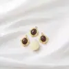Colgante Chapado Estilo Chino Calabaza de Diamante Alas de Plumas de Ángel Medalla Redonda Accesorios de Joyería Colgante para Collar DIY Pendientes