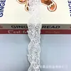 Atacado do Fabricante: Tecido de Renda Branca com Tule e Bordado com Tubos de Miçangas, Acessórios para Vestuário, Barra de Renda, Acessórios de Cabelo, Adornos para Cabeça e Chapéus