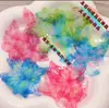 Gasa de pasta facial colorida mariposa. fotografía belleza viaje. accesorios para joyería DIY. Mariposa de Tul Hecha de Maquillaje Facial