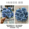 Nuevas hortensias azules de comercio exterior ramo azul rosa peonía hortensias boda decoración suave flores artificiales al por mayor
