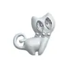 Gatinho com Cauda Enrolada e Diamantes Brilhantes Acessórios de Liga para Nail Art Estilo Ins Laço de Fita Laço de Pérola Decorações para Unhas