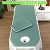 Esterilla para dormir para cama de belleza salón de belleza cama de masaje para champú bordado de tatuaje tapete para quitar cera de oídos con agujeros verano transpirable engrosado seda de hielo ratán