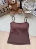 Top de tirantes básico a rayas dulce y picante para mujer con sujetador acolchado incorporado, adelgazante, moderno, versátil, de moda