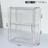 Caja de Almacenamiento de Figura Labubu Caja Sorpresa Juguete Muñeca Caja de Exhibición de Acrílico de Alta Transparencia Armario de Almacenamiento de Bloques de Construcción para Muñecas