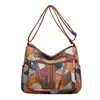 Bolso Bandolera Transfronterizo para Mujer 2025 Gran Capacidad Bolso Nuevo Costura de Moda Versátil para Mediana Edad Piel Suave Bolso de Hombro para Madre