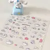 Desenho Japonês Hello Kitty Adesivos Transparentes DIY Decoração de Diário Misturada Adesivos à Prova d'Água Kuromi Material Adesivos Pequenos