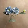 Flores Artificiales de Peonía de 3 Cabezas, Arreglo de Flores de Piso Elegante de Clase Mundial para Bodas Transfronterizas, Muebles para el Hogar, Accesorios, Flores Artificiales