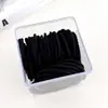 Elásticos de cabelo pretos elásticos para crianças, elásticos de cabelo para bebês, cordas de cabelo que não danificam, elásticos de polegar de alta elasticidade, acessórios de cabelo