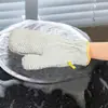 Guantes de Lavar Platos de Alambre de Acero, Estropajos de Alambre Plateado para Platos, Paños Gruesos de Limpieza para Cocina, Guantes Multifuncionales Aislantes del Calor Anti-Escaldaduras