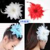 Nueva Moda Flor Grande Tela Accesorios para el Cabello Flor de Peonía para la Cabeza Headdress para Baile Cuadrado Pasador Diadema con Flor para Niños