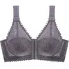 Lingerie Atacado para Seios Grandes, Estilo Fino, Anti-Queda, Sutiã com Fecho Frontal Ajustável, Tamanho Plus, Sutiã Sem Fio