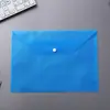 Bolsa Plástica A4 com Fecho Atacado Transparente Colorida Impermeável para Documentos PP com Porta-Cartão de Visita Bolsa para Armazenamento de Documentos de Estudante