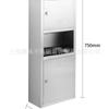 Fabricante de Portarrollos de Papel Higiénico de Acero Inoxidable Venta al por Mayor Tipo Combinado de Almacenamiento Comercial Montado en Superficie Listo para Baños Públicos con Cubo de Basura