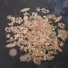 Pacote de Materiais DIY Feito à Mão Acessórios de Cabelo Estilo Antigo Acessórios Hanfu Fatias de Flores Douradas e Prateadas Adorno de Cabeça para Traje Antigo Estilos Mistos Bodhi Não