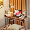 Estante de Almacenamiento para Mesita de Noche Sin Agujeros para la Cama del Dormitorio Almacenamiento Suspendido Plegable Estante para Mesita de Noche de Lectura Estante para Espacios de Mesa
