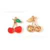 Série de Frutas Cereja Morango Acessórios de Joias em Liga com Gotejamento de Óleo Pingente de Liga DIY Corrente de Chaveiro Corrente de Telefone Pingente