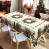 Toalha de mesa de Natal nova estampada personalizada para uso doméstico, à prova d'água e à prova de poeira, decoração festiva de Natal