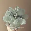 Pinza para el Cabello Floral de Malla Estilo Hada para Primavera Temprana para la Parte Trasera de la Cabeza, Pinza Tiburón Versátil para el Cabello, Pasador Elegante y de Alta Gama