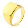 Bestseller en Europa y América, anillo de hombre de alta gama de moda con un diseño de escudo simple, acabado pulido, estilo minimalista