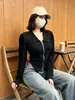 Chaqueta de Manga Larga para Mujer, Diseño Corto Ajustado para Otoño e Invierno, Top de Moda, Sudadera con Cremallera Irregular para Niñas