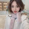 Estilo Japonés Color Sólido Simple Invierno Nuevo Largo Lana Cuello Protección Cuello Cálido Cruz Moda Bufanda Elegante