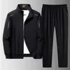 Traje Deportivo de Tres Piezas para Hombres de Mediana Edad y Mayores, Pantalones Casuales de Otoño e Primavera para Papá, Sudadera, Mangas Largas para Hombre