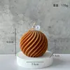 Vela Perfumada Cilíndrica Europea Casual Atmósfera Muebles Creativos para el Hogar Vela Pilar Marrón Arte Geométrico