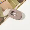 Qiyue Pinza para el Cabello Mate Tamaño Pequeño Pinza de Pico de Pato Plana Ovalada en Forma de Corazón Pinza de Tiburón Pasador Accesorio para el Cabello Adorno para el Cabello de Mujer Venta al por Mayor