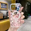 Novidade para a Primavera: Capa de Celular Rosa Floral para iPhone 16 Estilo Coreano, Capa Protetora Transparente Magnética para Apple 17Pm