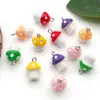 Venta Caliente Transfronteriza Resina Color Hongo Estéreo Colgante Material para Llavero Pulsera Accesorios de Joyería