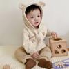 Versión Coreana 2026 Chaqueta con Cremallera y Capucha de Animales de Dibujos Animados para Niños Ropa Delgada de Primavera