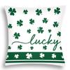 Funda de almohada St. Set de cuatro piezas para el Día de San Patricio Felpa corta estampada Funda de almohada para sofá de sala de estar Cojín para dormitorio