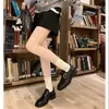 No cansan los pies~2026 Nuevos Mocasines Versátiles de Punta Cuadrada con Correa de Hebilla y Tacón Grueso para Mujer, Zapatos de Piel Negra