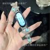 Adecuado para Correa Mi Band 9/8 Pulsera de Diamantes Mariposa Correa de Metal Pulsera Huawei watch4/3pro
