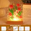 Luz de Noite para Pintura em Vidro Pacote de Material DIY Feito à Mão Placa Acrílica Ondas d'Água Copo de Vidro Presente Criativo de Feriado