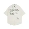 Camisa Preta Retro Americana Feminina de Verão com Estampa de Letras Manga Curta Solta Gola Polo Top Tendência de Alta Qualidade